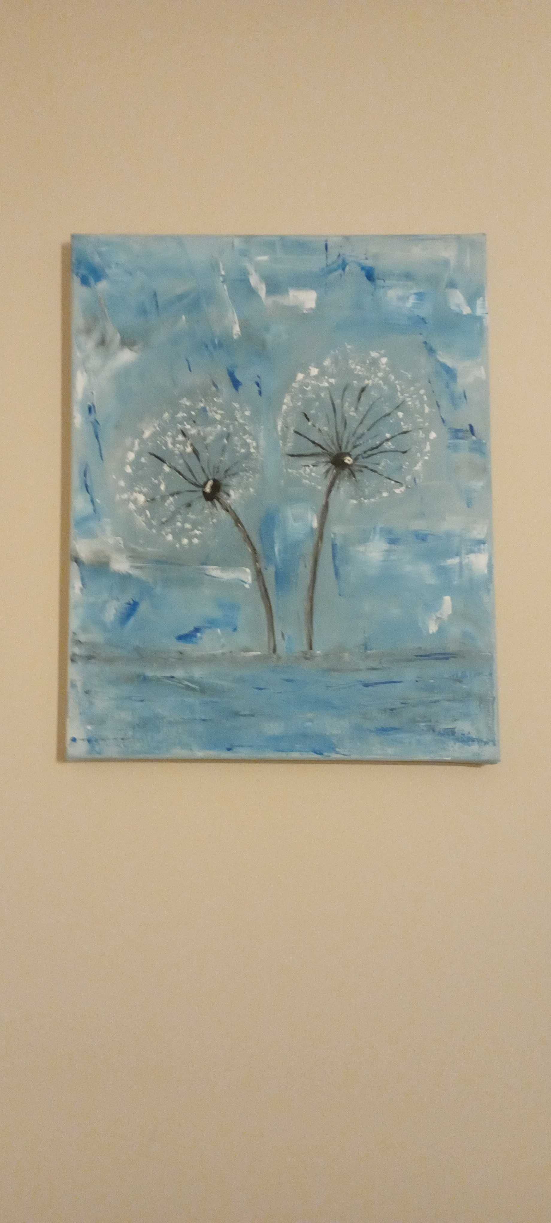 Quadro pintado à mão em tela, acrílico