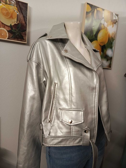 Ramoneska srebrna napisy rozmiar M