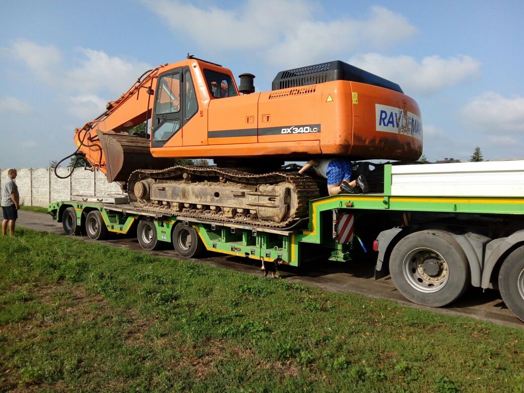 transport niskopodwoziowy, Transport maszyn i koparek, laweta