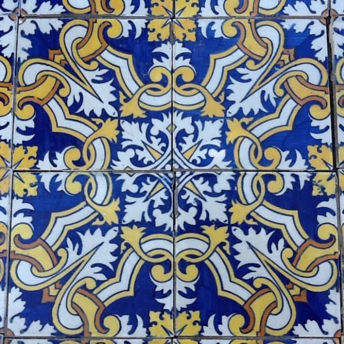 Painel de 800 azulejos antigos Carvalhinho / portuguese antique tiles