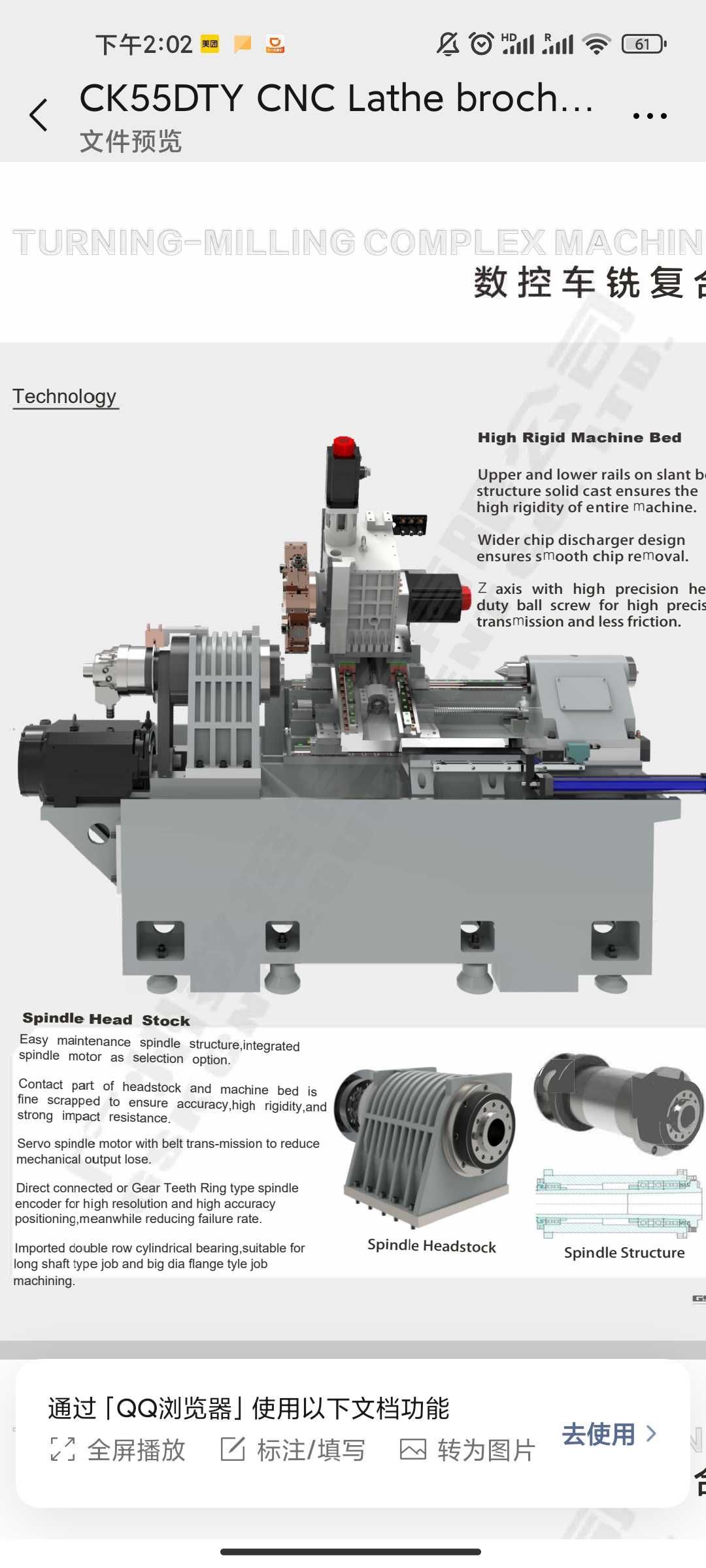 Torno CNC com eixo C e eixo Y