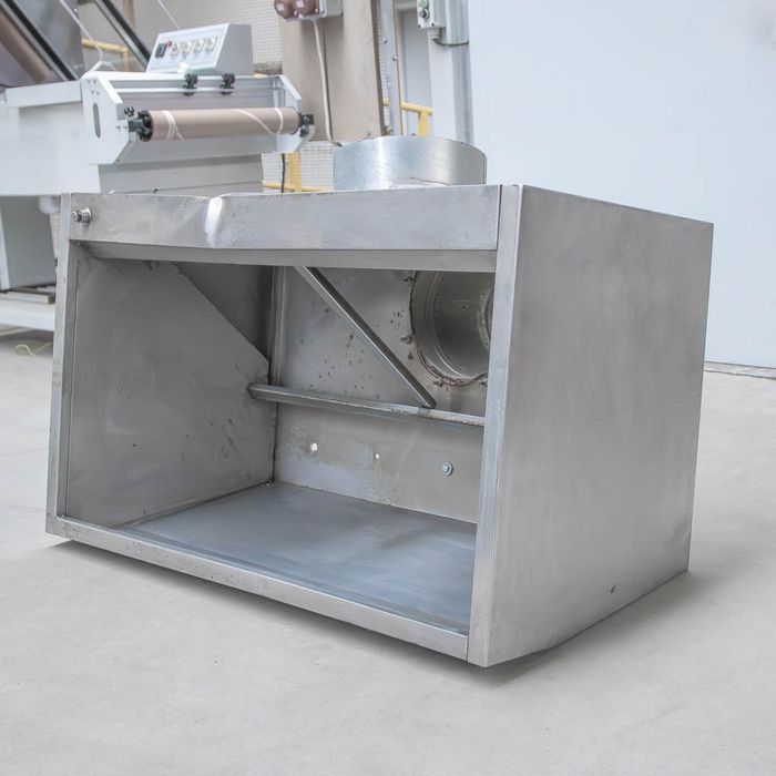 Okap gastronomiczny trapezowy 100x60x50 cm stal nierdzewna