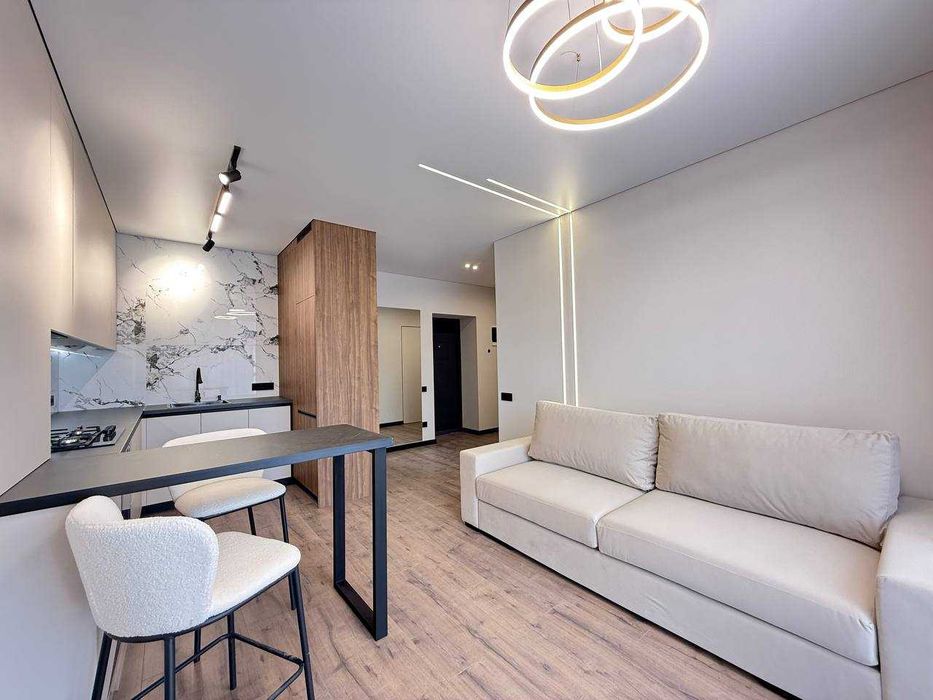 1-Кімнатна «На Щасливому» Нова, стильна! Гардеробна! 3-й поверх!