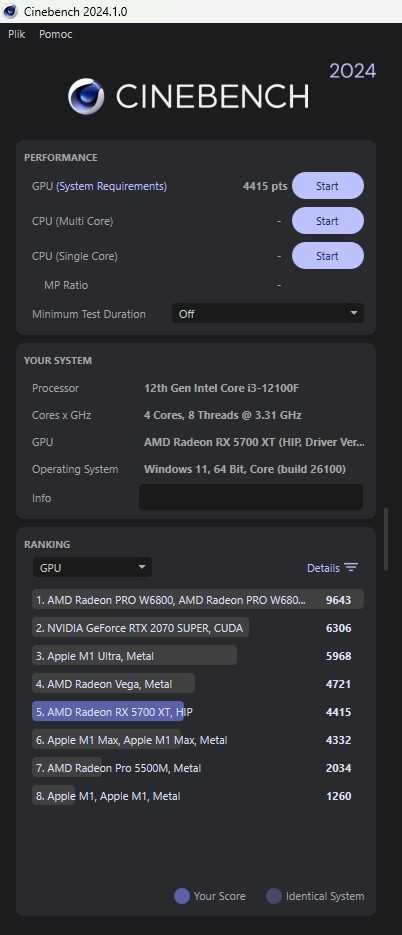 Komputer Stacjonarny i3-12100f RX 5700 XT 16GB RAM 512 GB SSD Wi-Fi BT