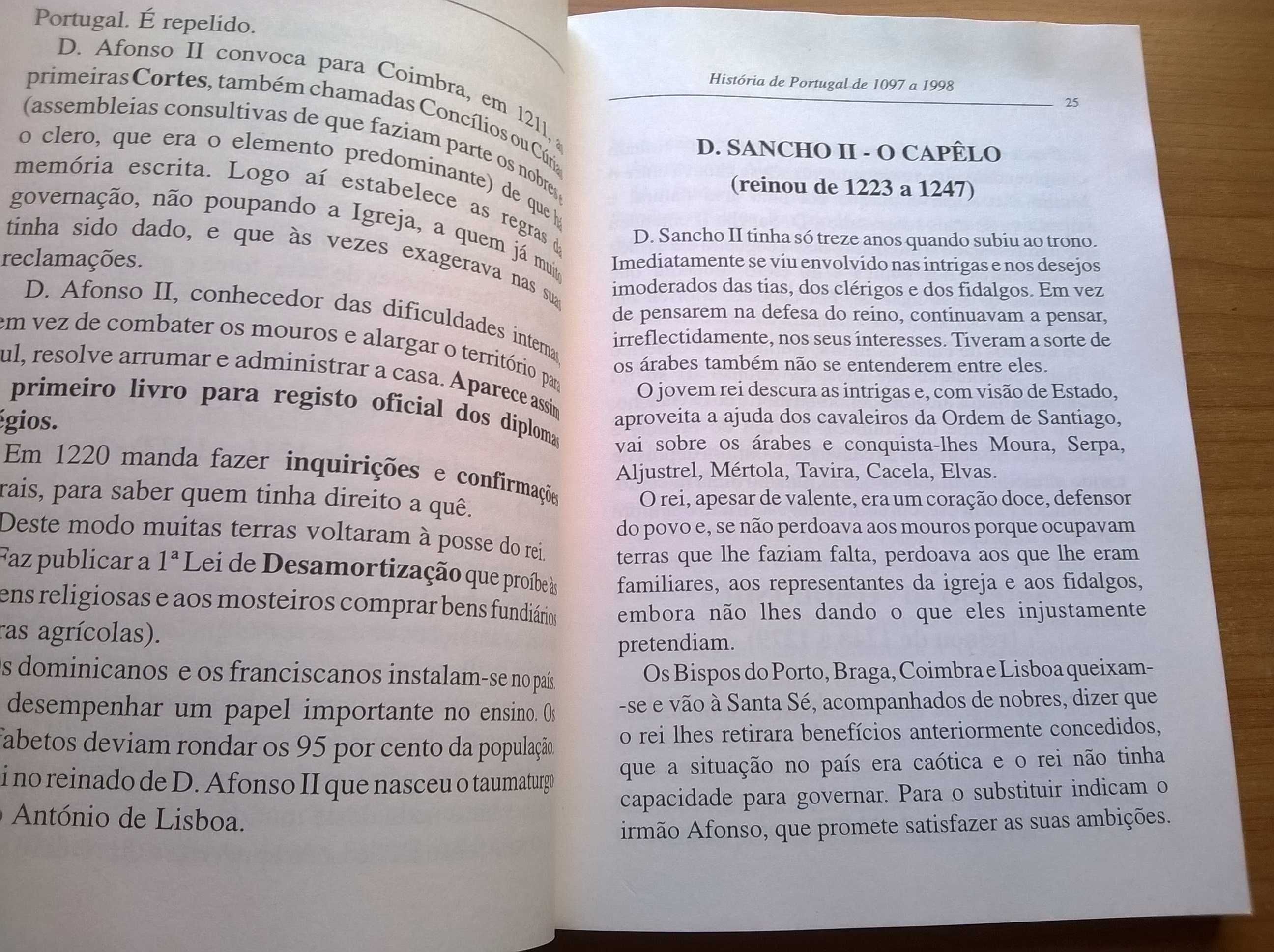 História de Portugal 1097 a 1998 - Cunha Simões