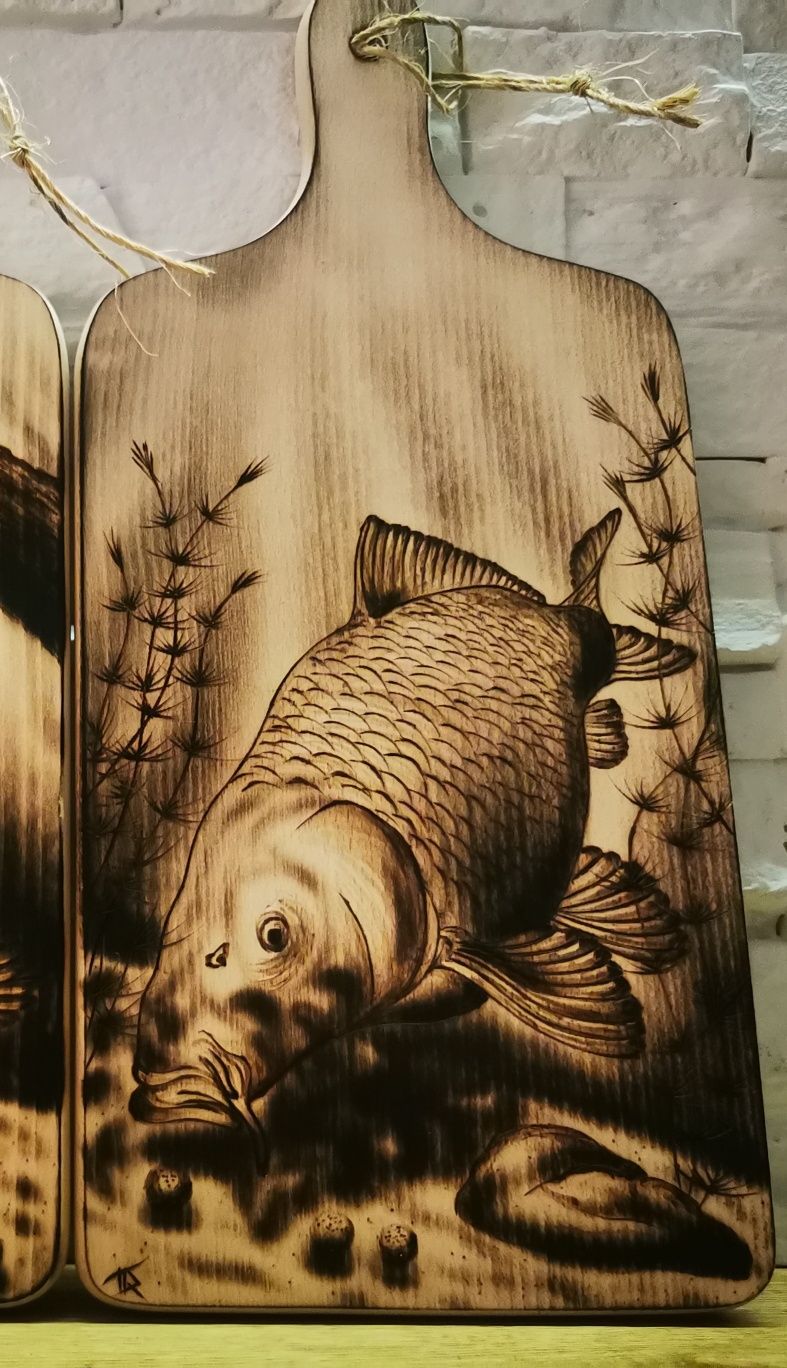 Deska do krojenia ryby karp lin szczupak