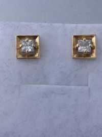 Kolczyki  ze  złota  585  z  kryształem  górskim