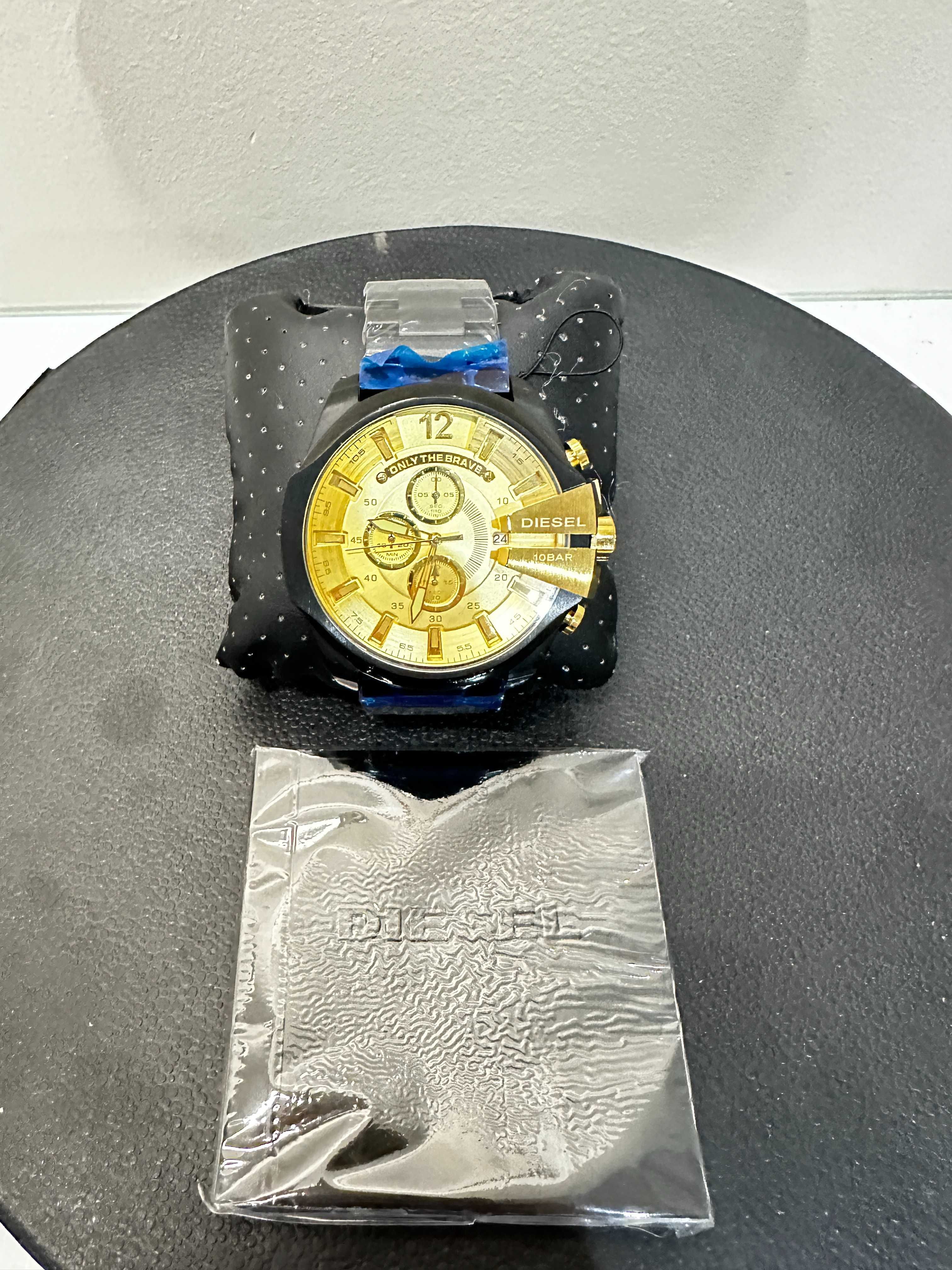 Nowy! Zegarek męski czarny Diesel DZ4485 Mega Chief Chrono