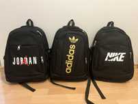Plecaki z logo znanych marek (Adidas, Nike, Nike Jordan)