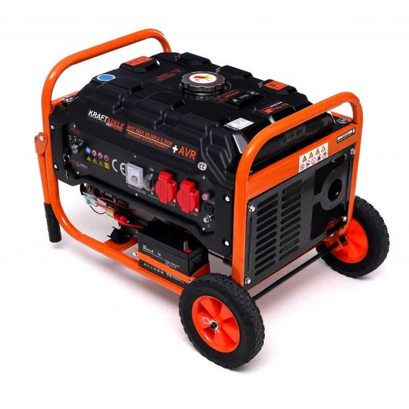 Agregat prądotwórczy generator prądu 5200W 230V AVR Kluczyk kółka