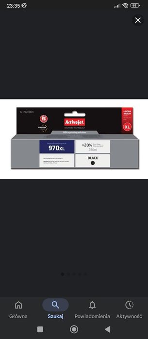 Tusz ACTIVEJET HP AH-970BRX 970XL CN625AE black