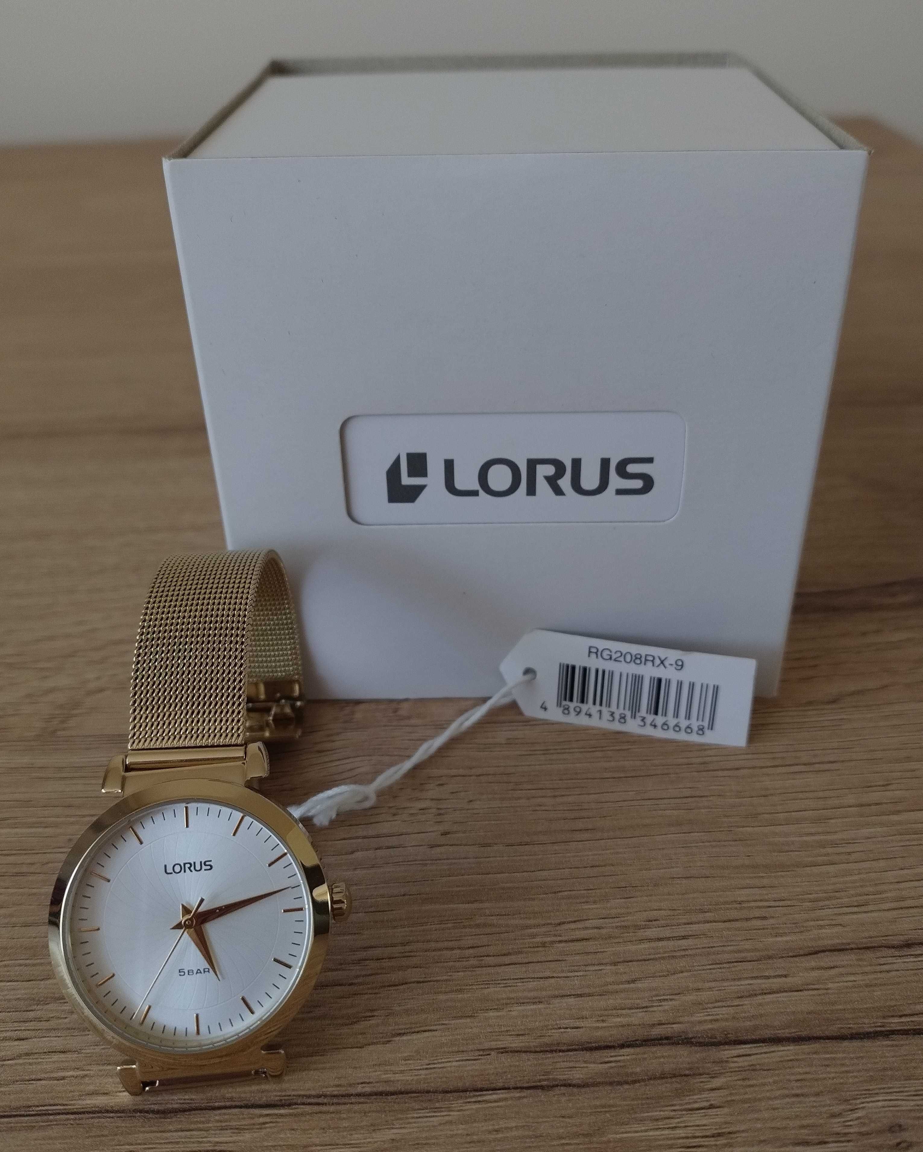 Zegarek Lorus RG208RX9, Złoty,bransoletka, koperta okrągła 32mm, 5ATM.