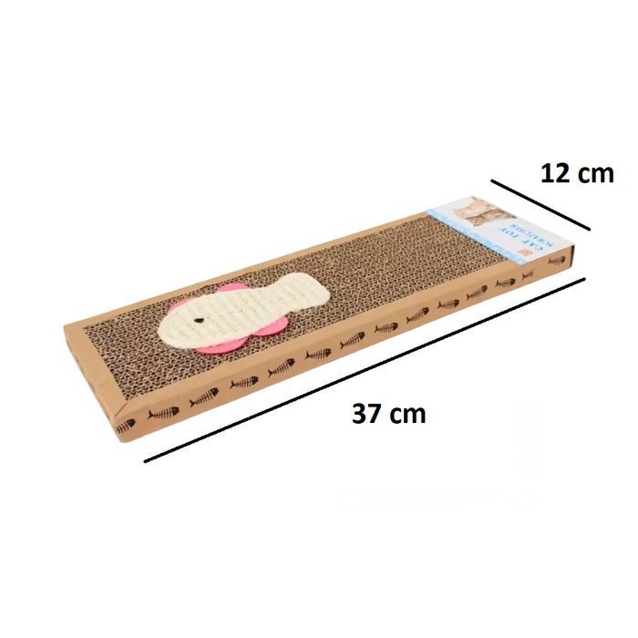 Drapak dla Kota Kartonowy Zabawka Ryba Legowisko 37x12x5 roz poziomy