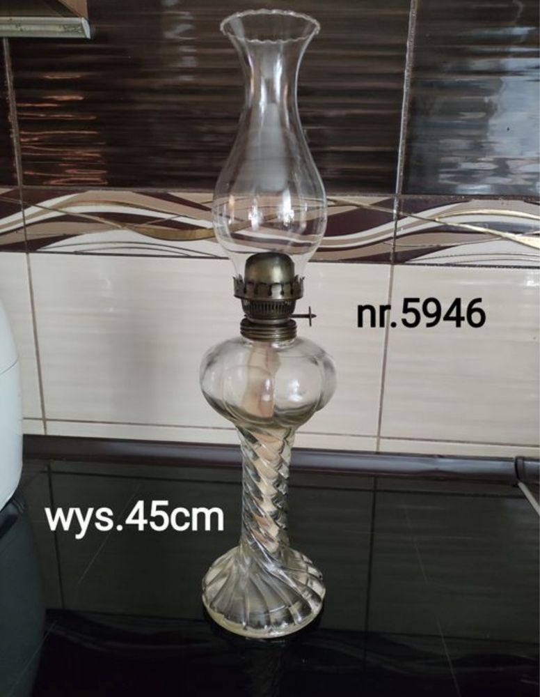 Duża szklana lampa naftowa nr.5946