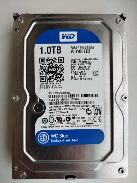 Жорсткий диск Western Digital Blue 1TB WD10EZEX Б\В