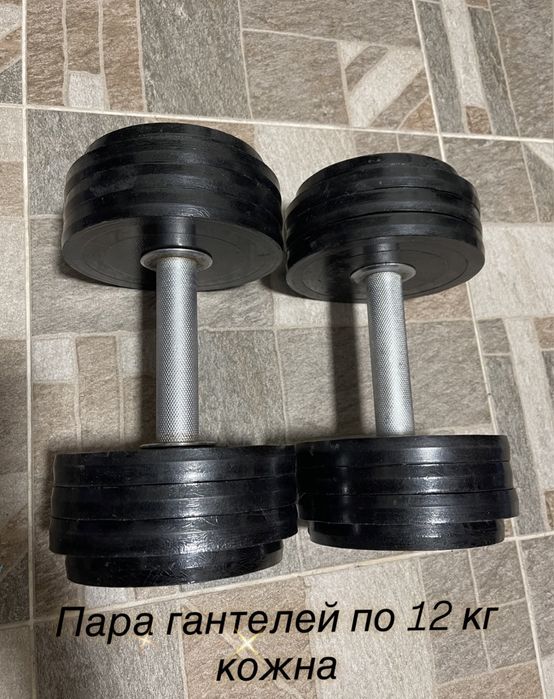 Гантелі 3, 4, 5 кг, 6 кг, 8 кг, 10 кг, 12 кг, 13 кг, 14 кг, 15, 24 кг