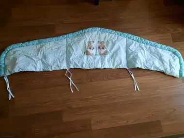 Śliczna osłonka-ochraniacz na łóżeczko dziecięce 55+55+55=165cm