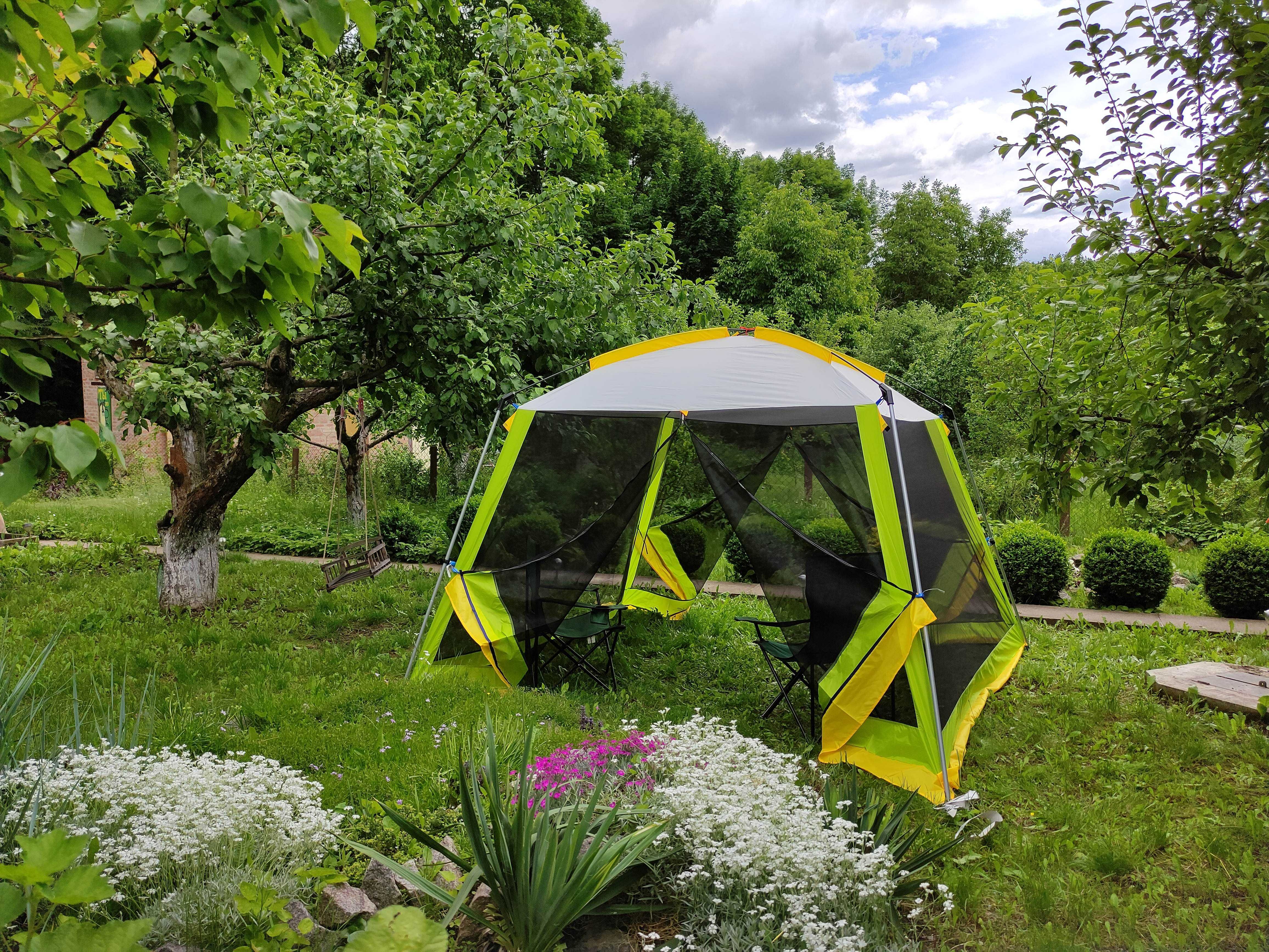 МЕГА палатка с москитной сеткой, беседка в сад, размер 3*3*2,1м