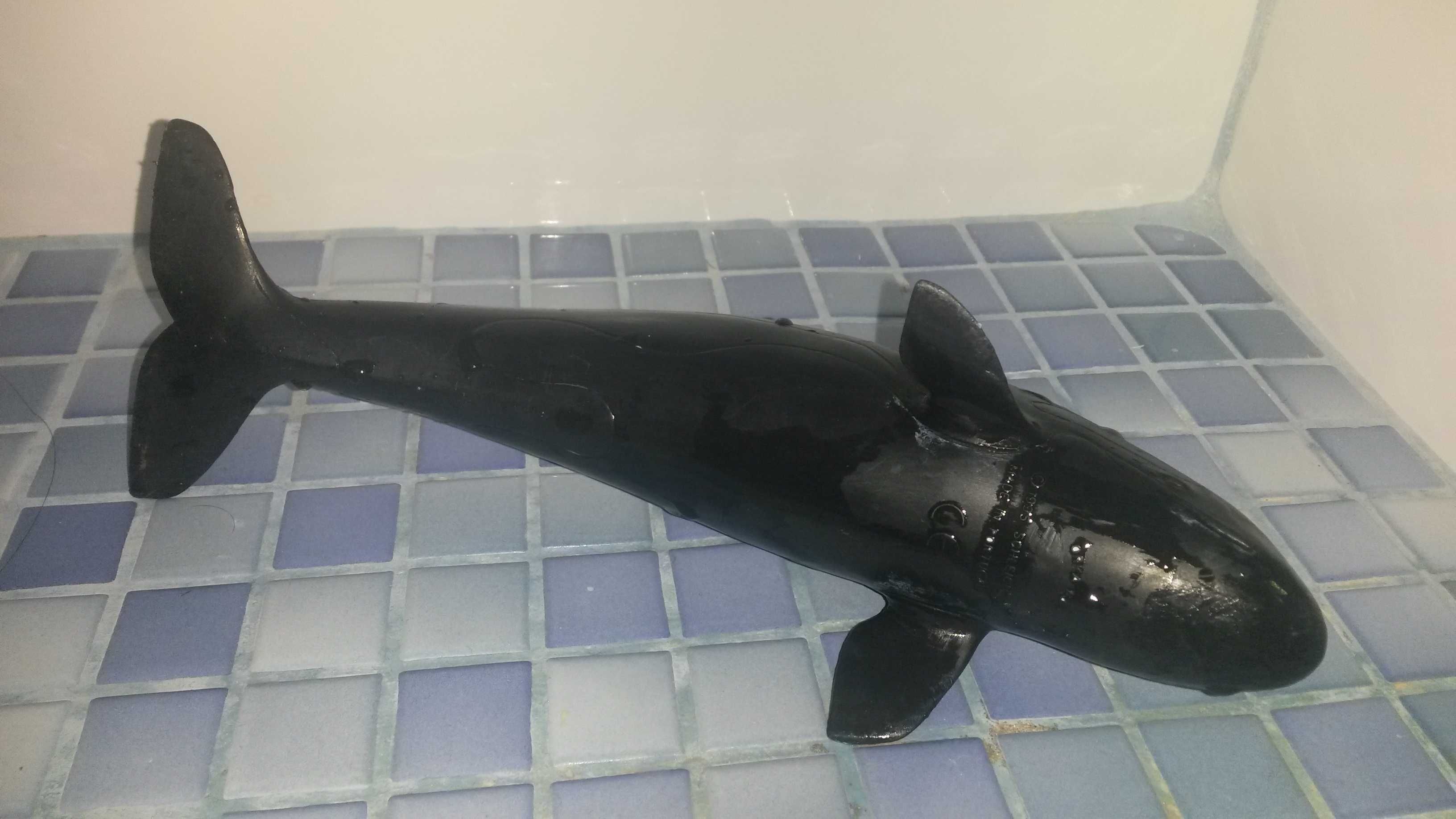 Figurka duża czarny delfin Orka 132 oryginał Schleich 1995 Portugal