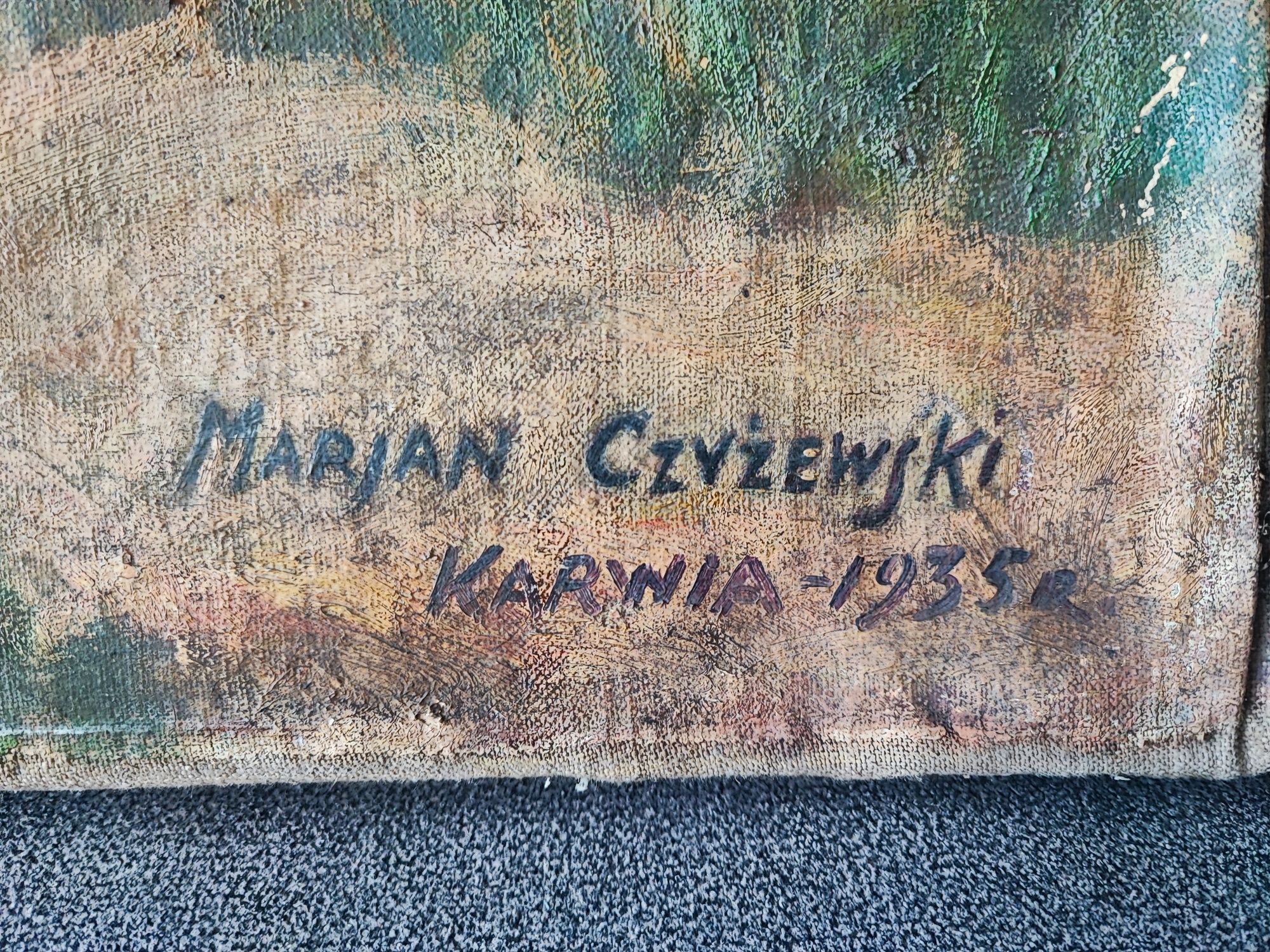 Obraz olejny Marian Czyżewski "Karwia" 1935 sygnowany