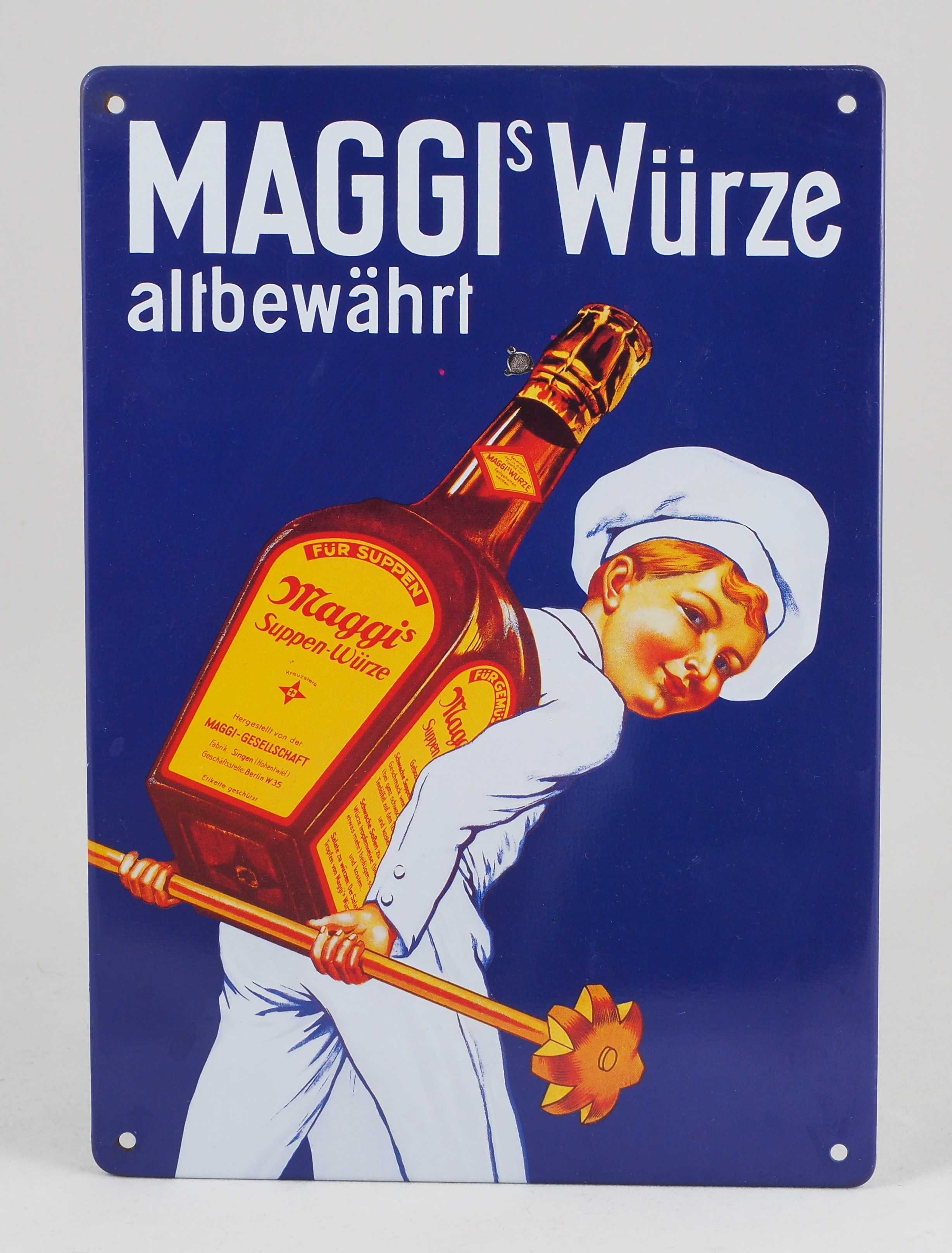 Mała metalowa reklama Maggi