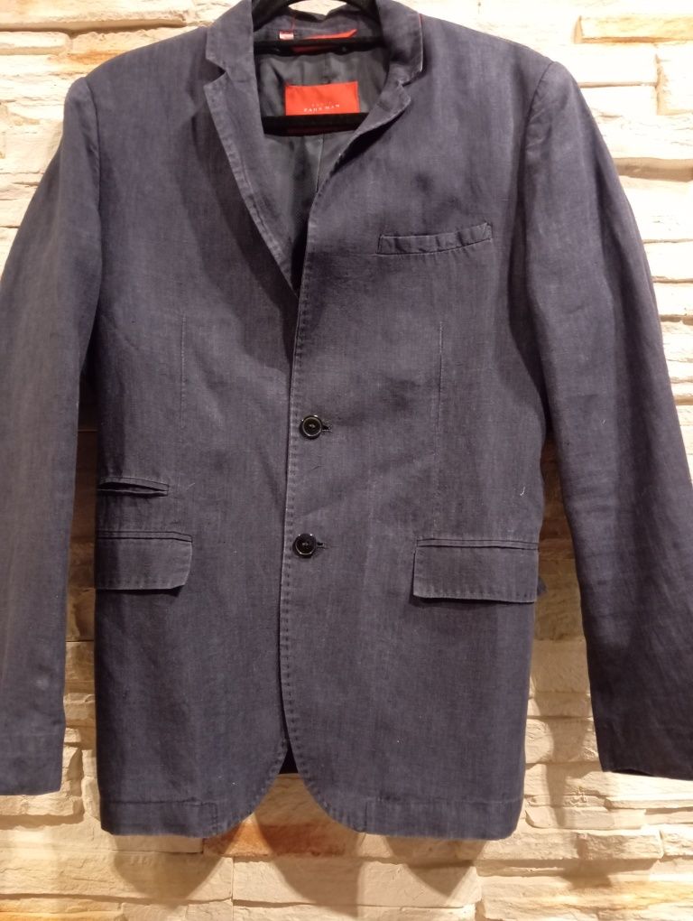Lniana marynarka męska Zara Men r.48.   C.T.