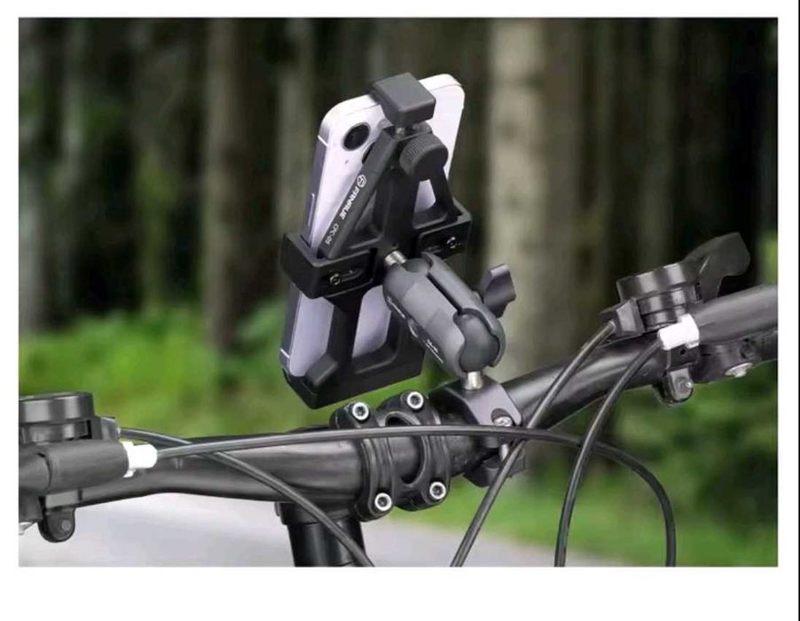 Uchwyt motocyklowy aluminium z tłumikiem drgań FANAUE na telefon