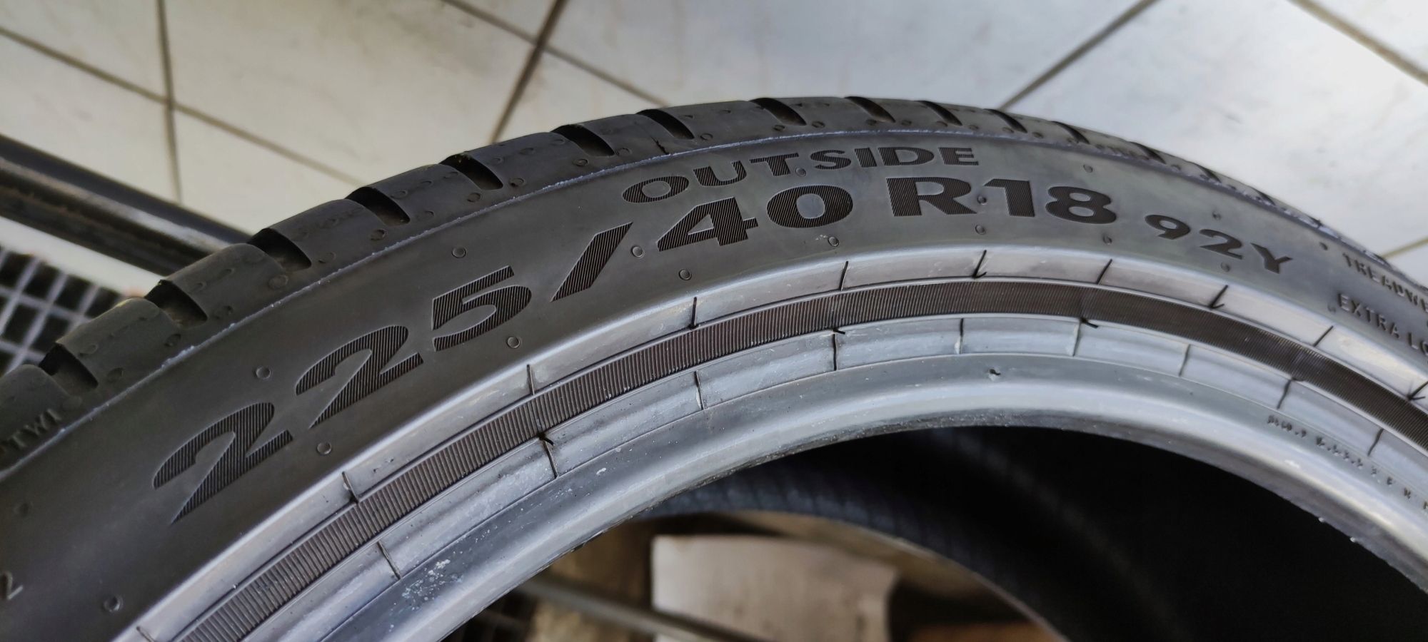 Opona 225/40/18 Pirelli 5,07mm 2022r 2szt.=450zł L