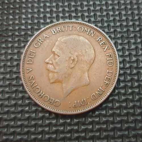 *WIELKA BRYTANIA [1096] *ONE 1 PENNY 1929 George V -Numizmatyka monety