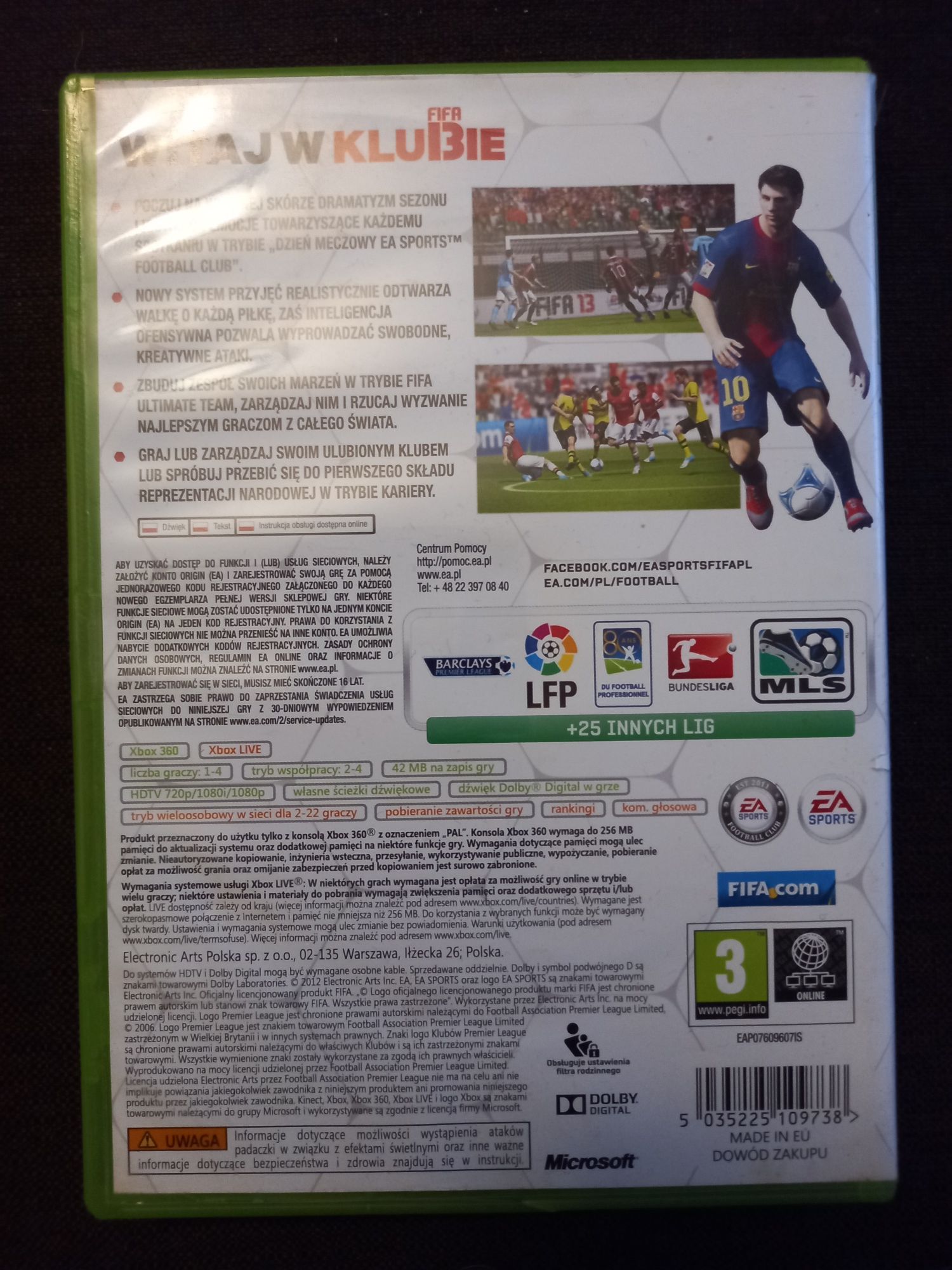 Gra Fifa 13 na xbox 360 Polska wersja!