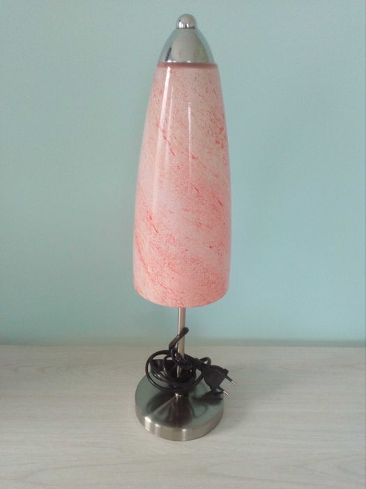 Lampa lampka nocna stołowa pastelowa różowa