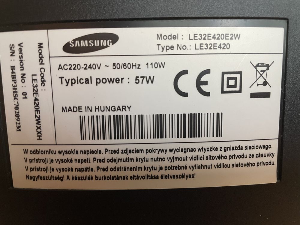 Telewizor Samsung LE32E420E2W