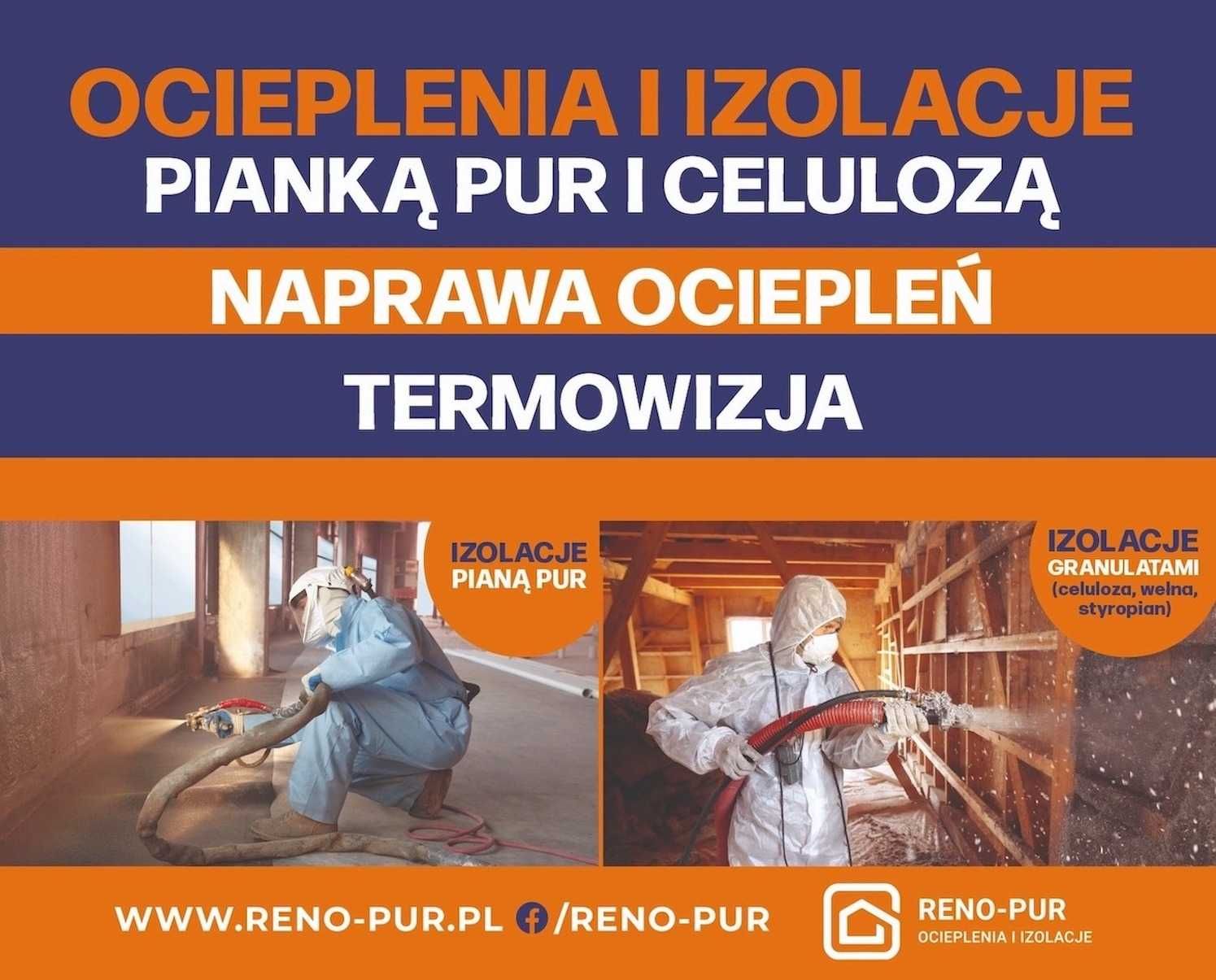 Ocieplenia i Izolacje Piana PUR Ocieplanie Celuloza Wełna Pianka PUR