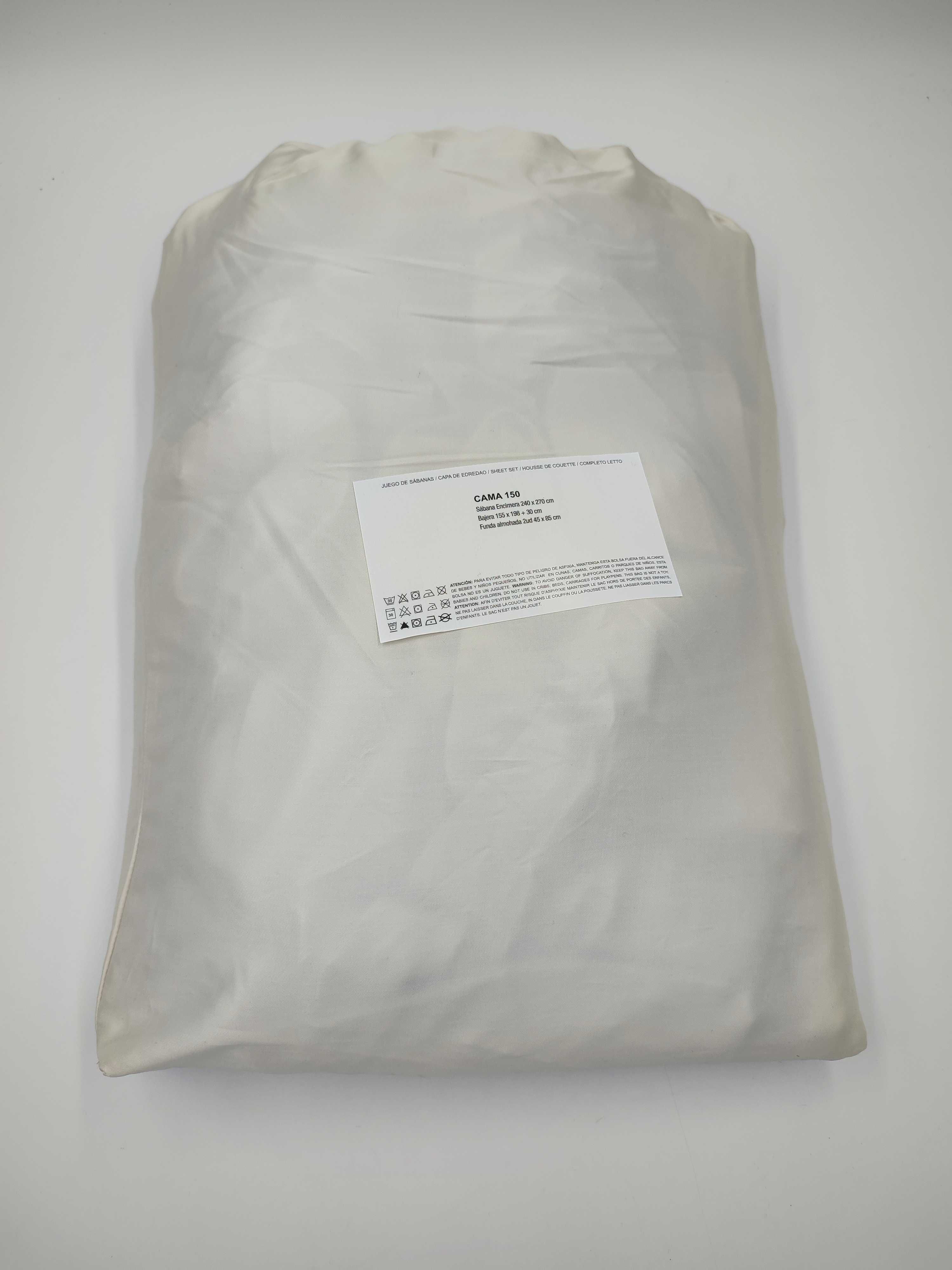 COTTON ARTean Pościel Satynowa 150x190/200cm 100% Wiskoza beżowa