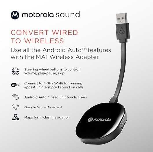 Motorola MA1 бездротовий audio adapter Bluetooth/Wi-Fi до автомобіля