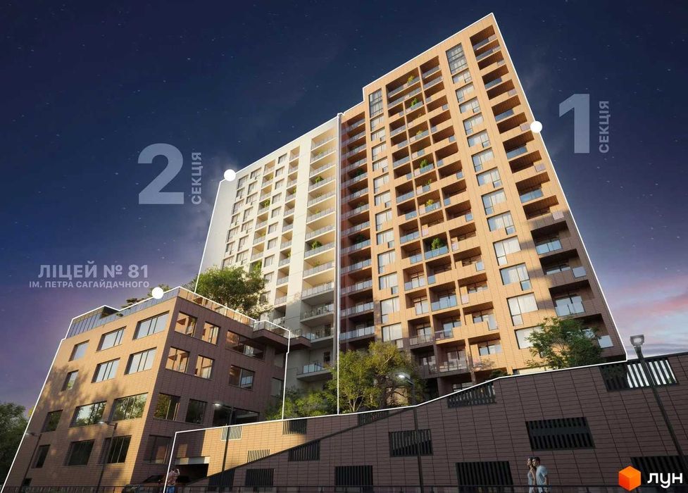 Продаж 1-кім квартири біля ТРЦ Спартак по вул. Топольна ЖК Auroom Air