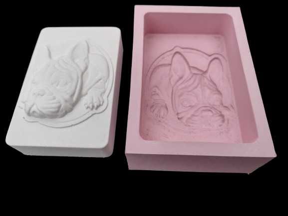 Molde silicone para sabonetes Bulldog
