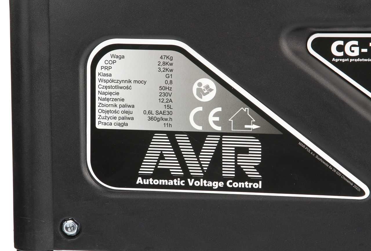 CATA Agregat Prądotwórczy Generator Prądu Avr 230v 3,2kw