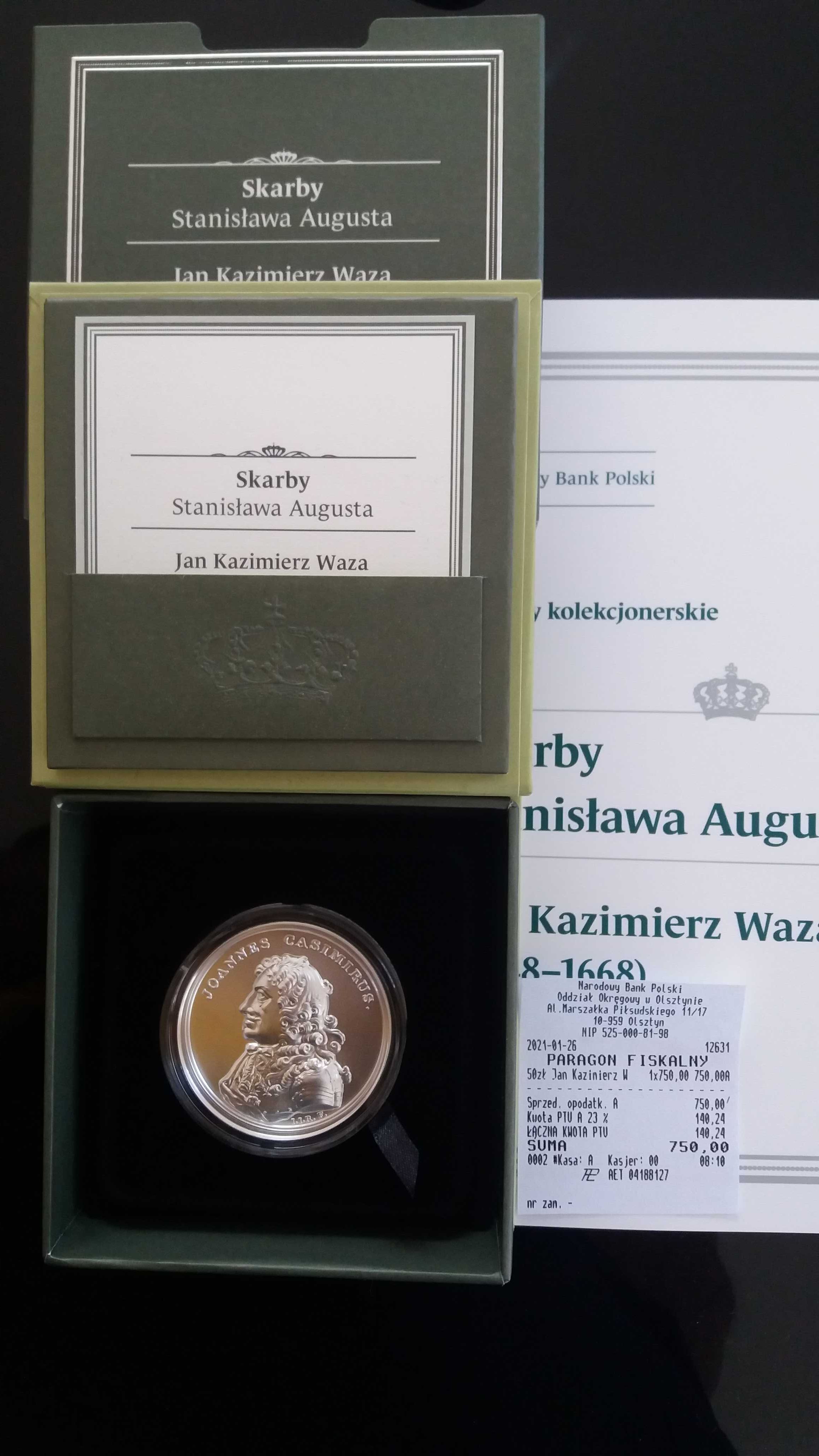 SSA Jan Kazimierz Waza  Skarby Stanisława Augusta