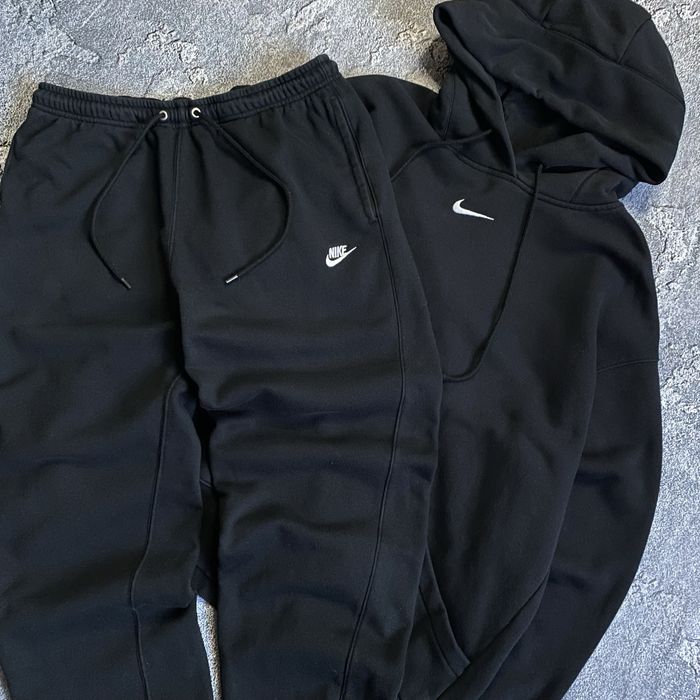 Спортивний оверсайз костюм від nike зі свіжих колекцій , чорний найк