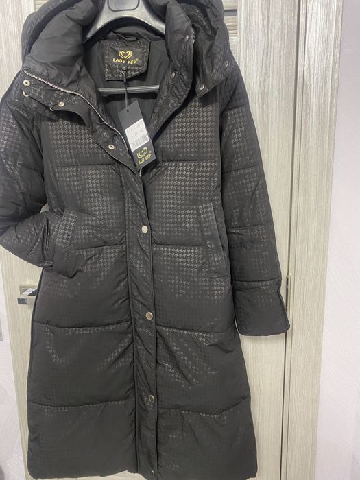 Новий классный пуховик-пальто