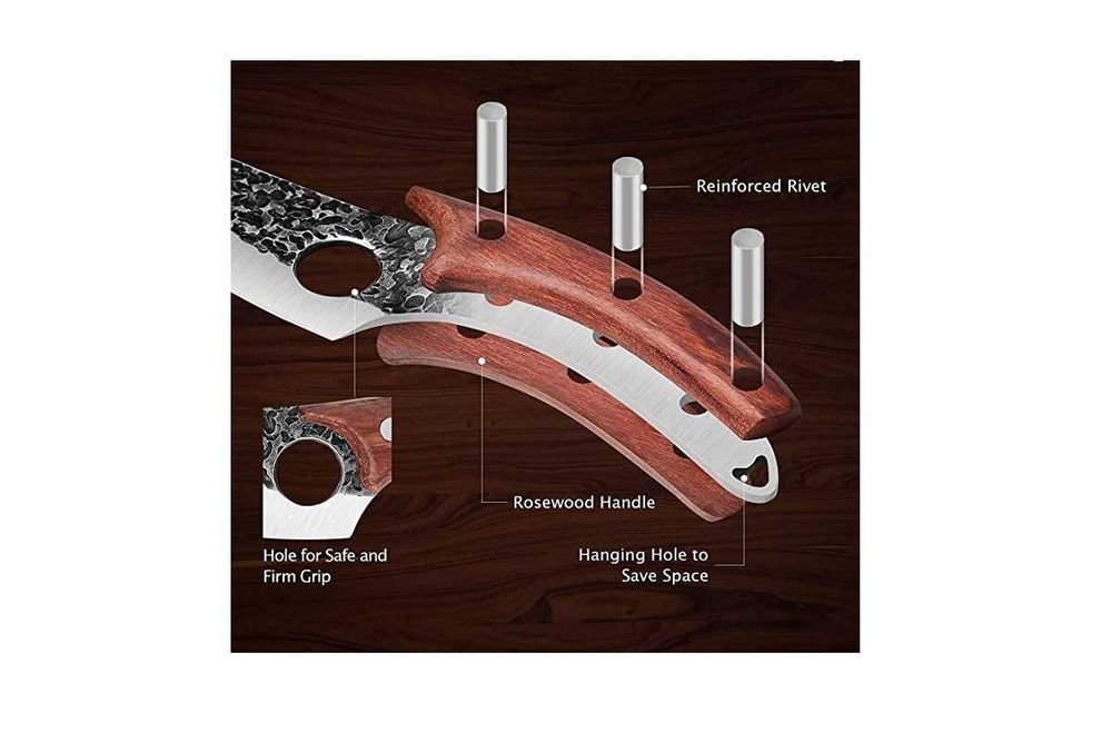 Oryginalny ręcznie kuty nóż tasak JAPOŃSKI 15CM