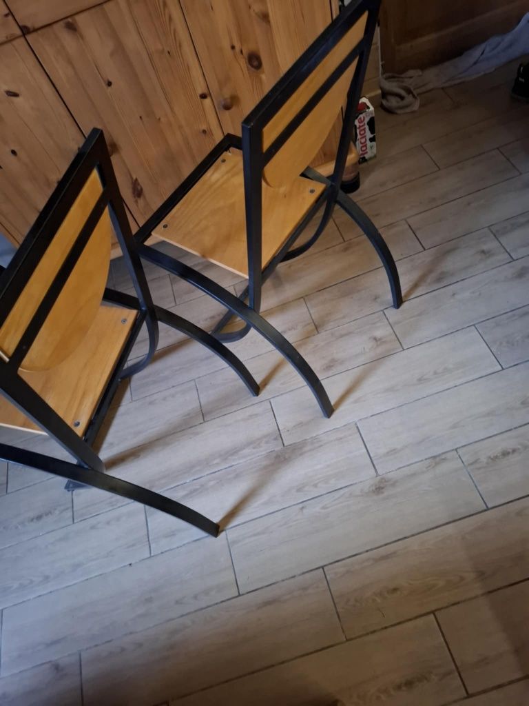 Krzesła metalowe KFF SINUS DESIGN LATA 80 90