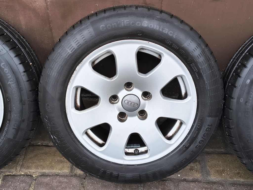 Koła audi A4 A3 5x112 r15 opony Continental 185/65/15 koła vag