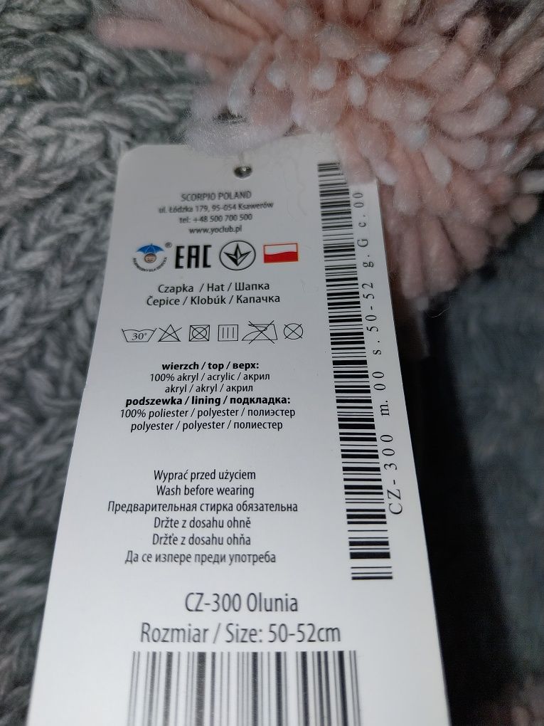 Czapka zimowa nowa dziewczynka