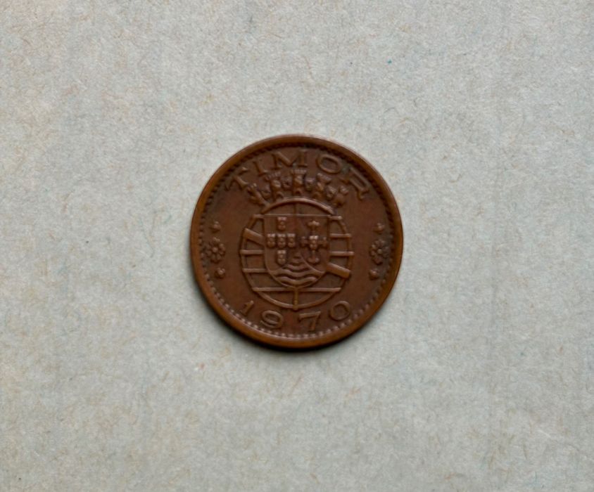 Moeda de 50 Centavos Colónia de Timor República Portuguesa 1970