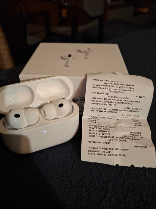 AirPods Pro 3 + paragon fiskalny używane