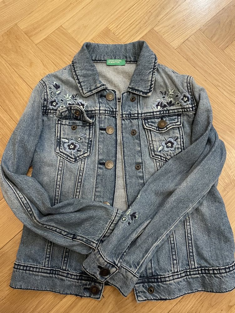 Kurtka jeansowa 7-8 lat benetton