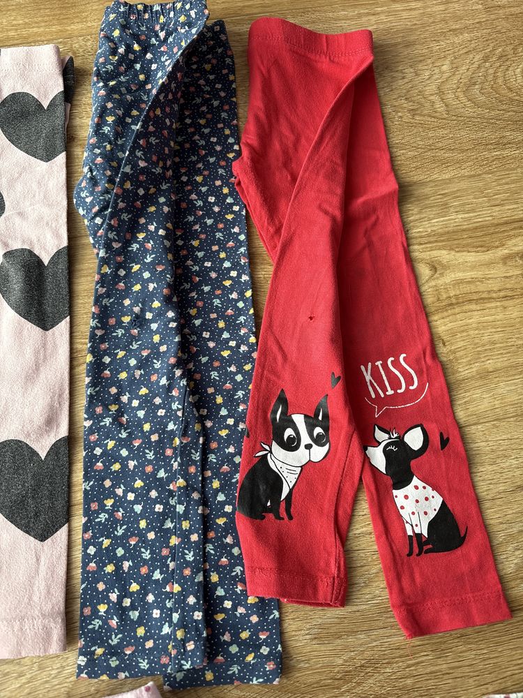 Legginsy spodnie 98-104 zestw 11 par i gratis 2