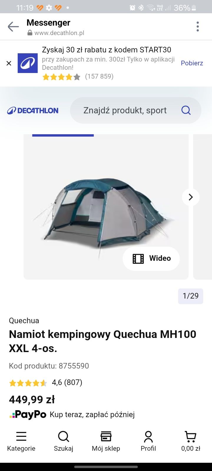 Namiot 4 osobowy